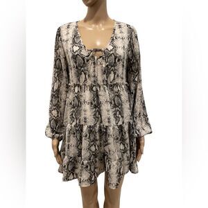 Berry N Cream Chic Snake Print Dress size S